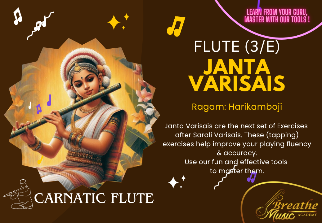Level 02- Janta Varisais - Harikamboji - FLUTE (3/E)